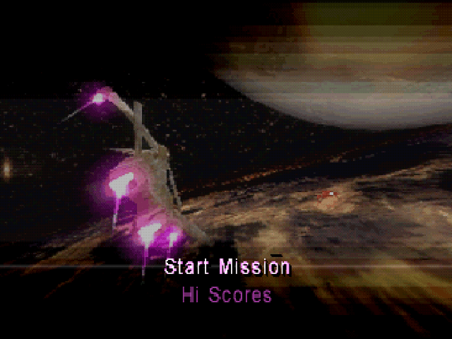 Space Rider title screen for Playstation